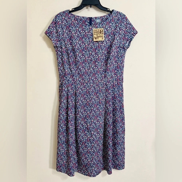 GREY WOLF Women’s Short Sleeve Fit & Flare European Polish Brand‎ Navy Floral 10 - Picture 2 of 13